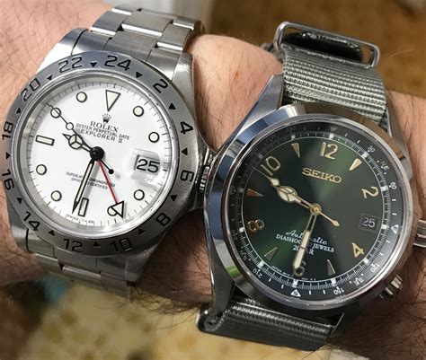 seiko alpinist vs rolex explorer|rolex explorer watch comparison.